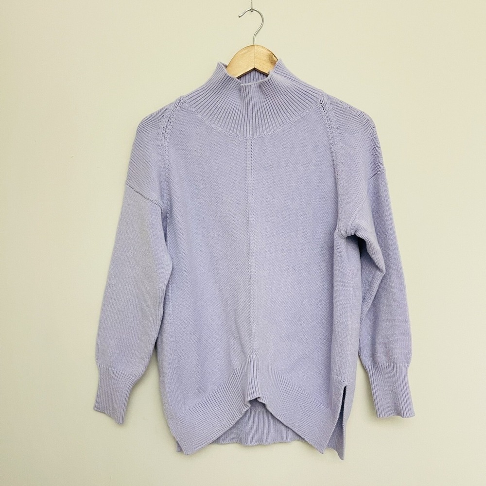 Anthropologie Maeve Women's  Mock Neck Long Sleeve Lavender XS oversized‎